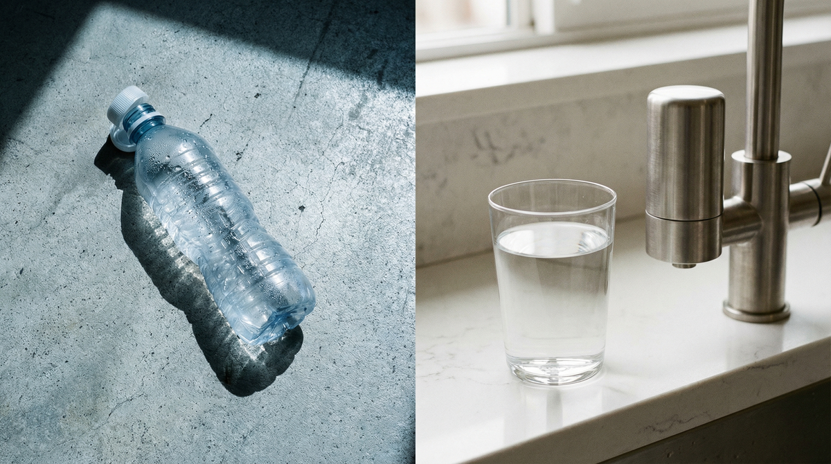 Kraanwaterfilter vs. flessenwater: wat is echt schoner en slimmer?